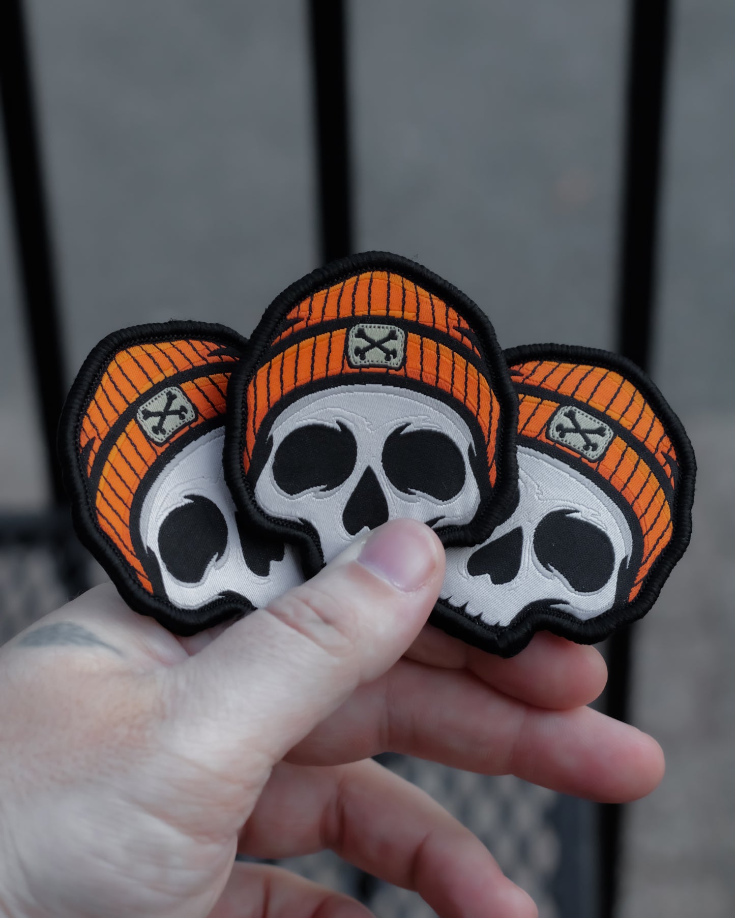 Orange Riot Skull