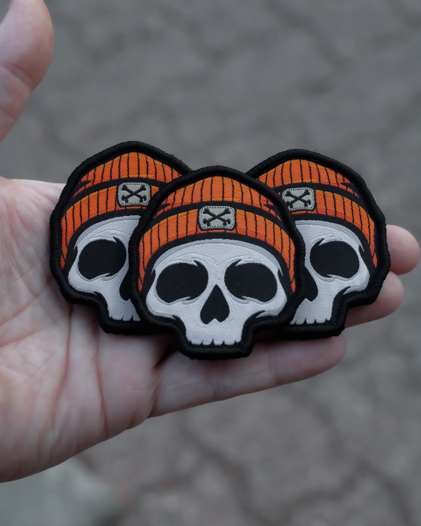 Orange Riot Skull